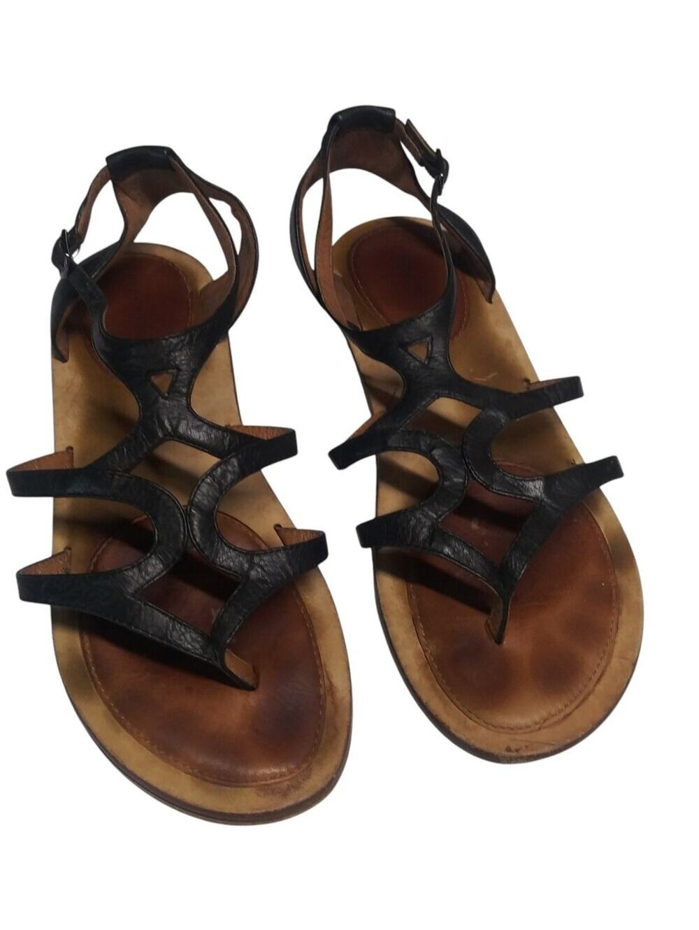 Gentle Souls by Kenneth Cole Once Upon a Star Gladiator Sandals Black Size 8.5